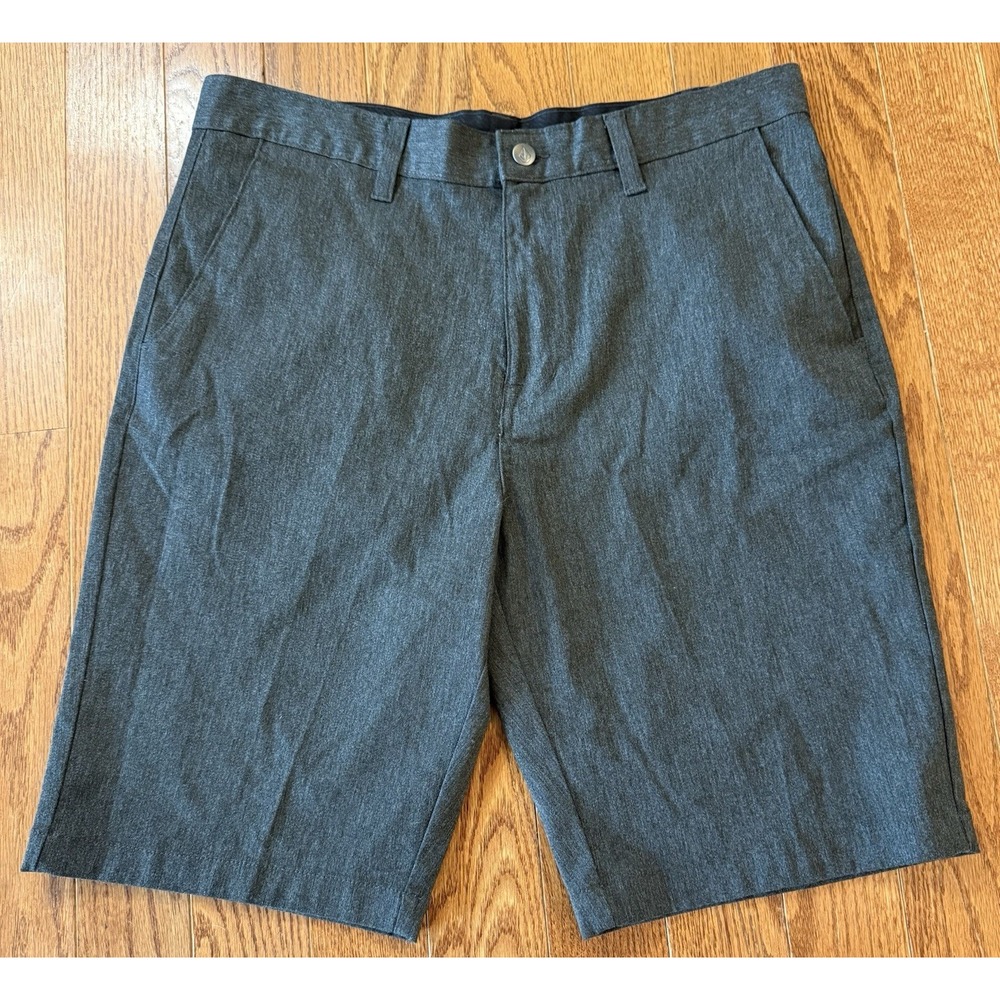 Volcom True to This Shorts Men's 34 Measures 36 Grey Chino Flat Front Pockets